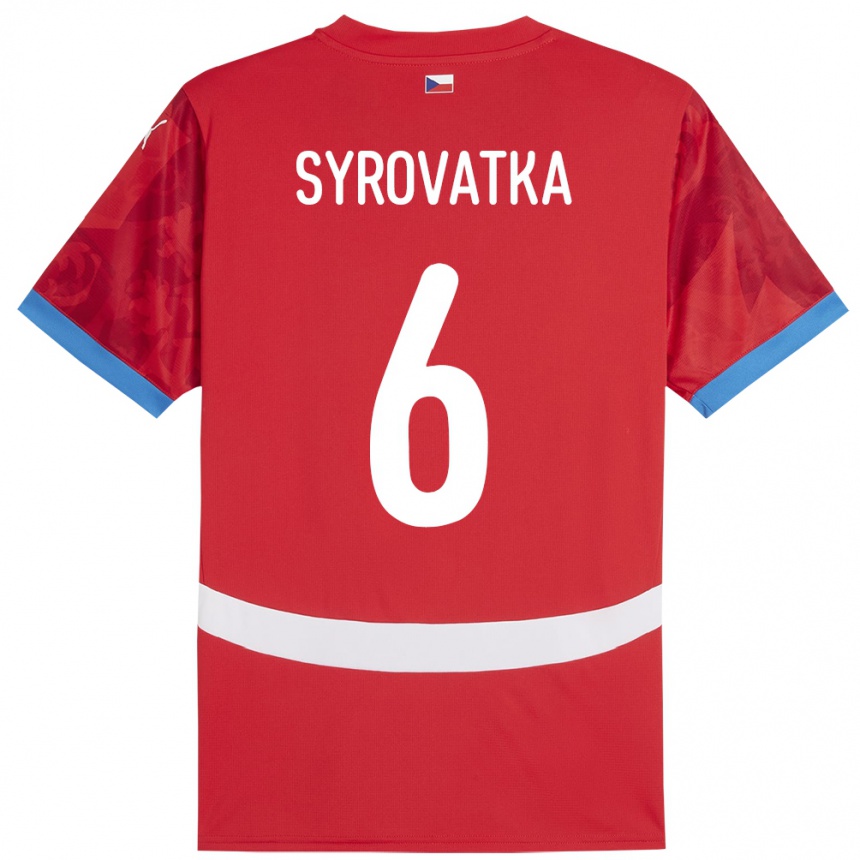 Kids Football Czech Republic Matyas Syrovatka #6 Red Home Jersey 24-26 T-Shirt Za