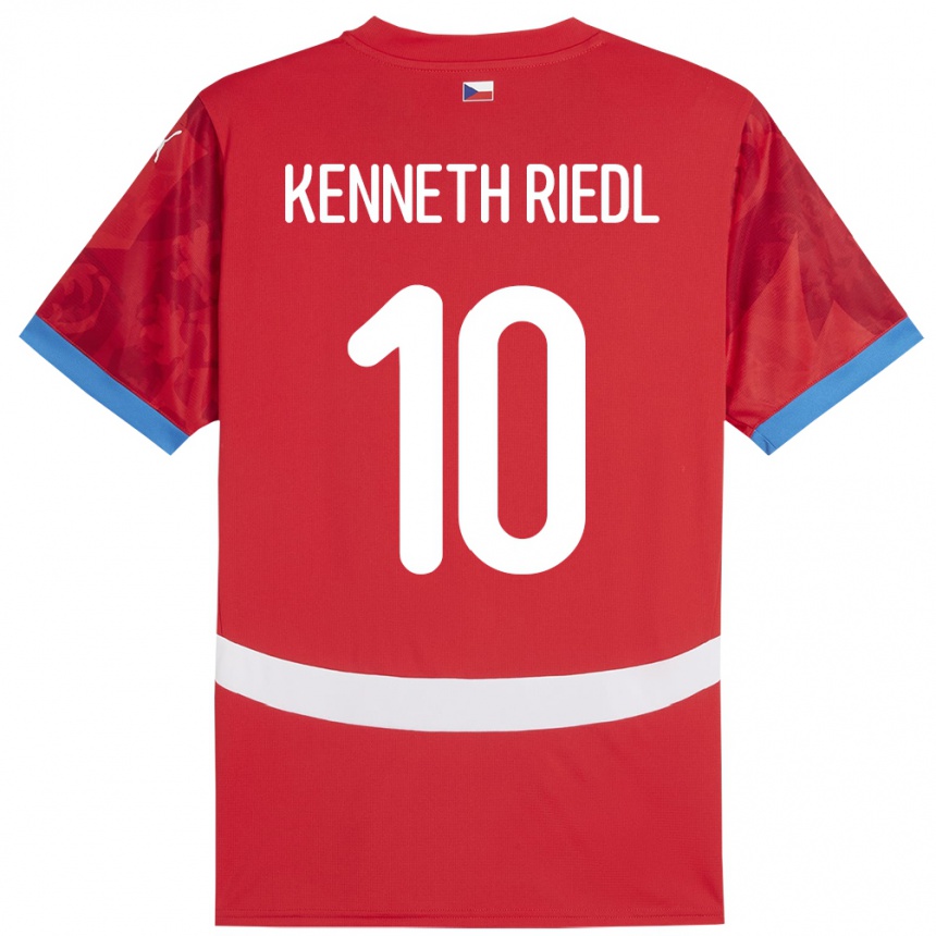 Kids Football Czech Republic Victor Kenneth Riedl #10 Red Home Jersey 24-26 T-Shirt Za