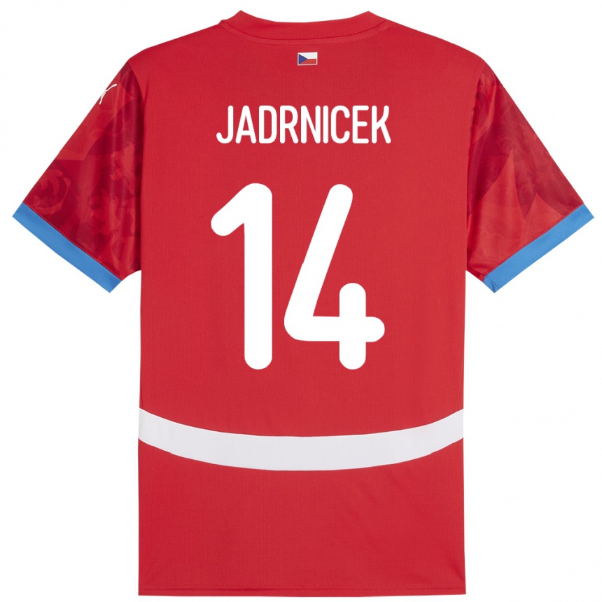 Kids Football Czech Republic Nikola Jadrnicek #14 Red Home Jersey 24-26 T-Shirt Za