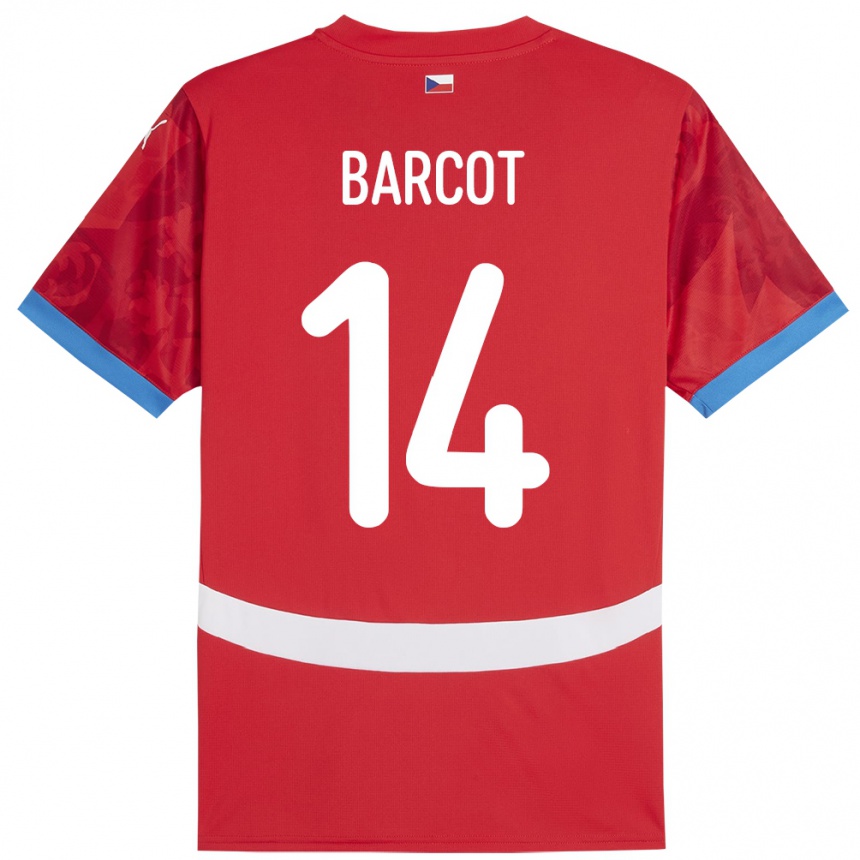 Kids Football Czech Republic David Barcot #14 Red Home Jersey 24-26 T-Shirt Za