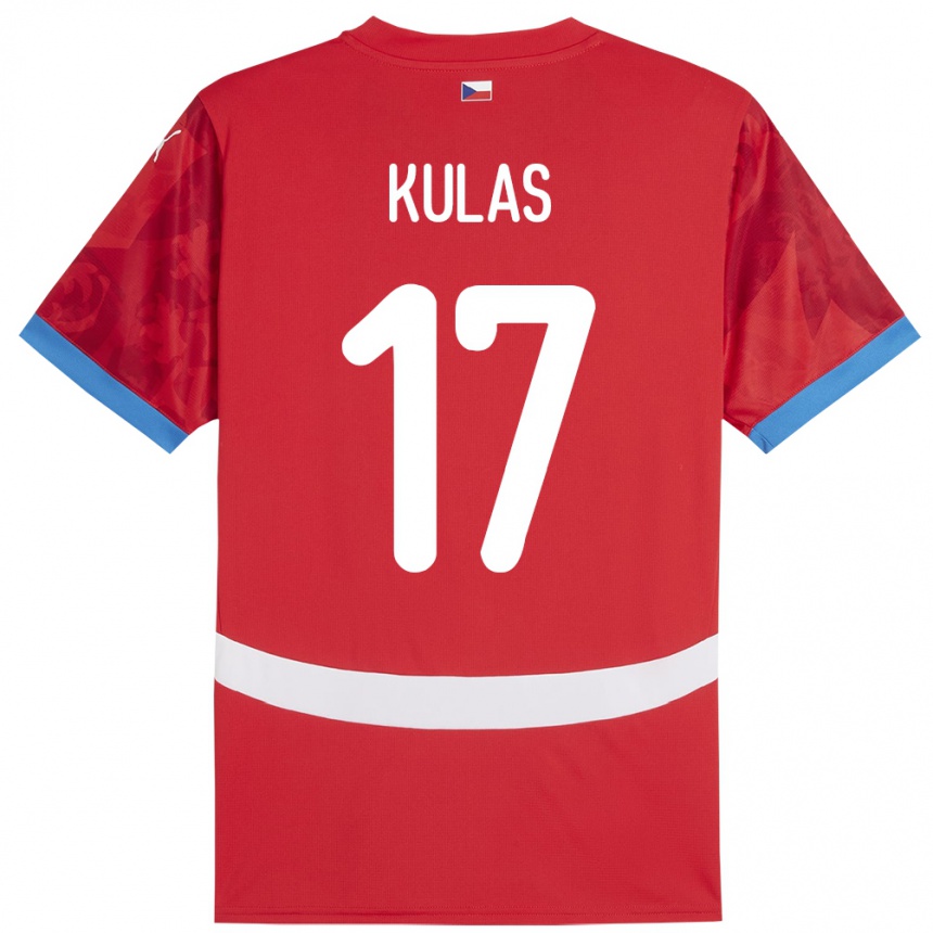 Kids Football Czech Republic Martin Kulas #17 Red Home Jersey 24-26 T-Shirt Za