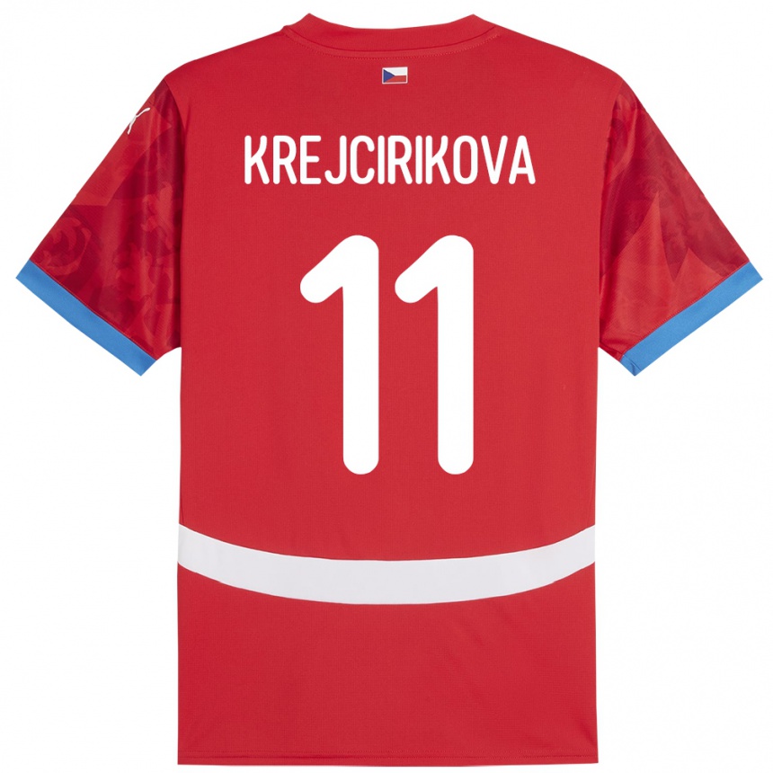 Kids Football Czech Republic Tereza Krejčiříková #11 Red Home Jersey 24-26 T-Shirt Za