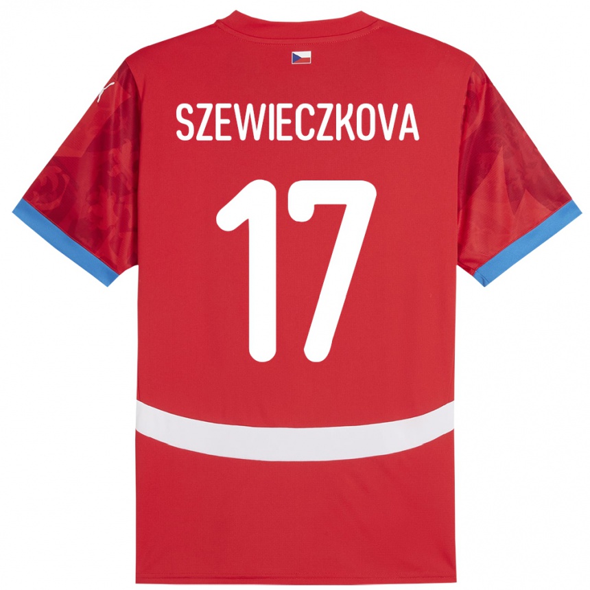 Kids Football Czech Republic Tereza Szewieczková #17 Red Home Jersey 24-26 T-Shirt Za