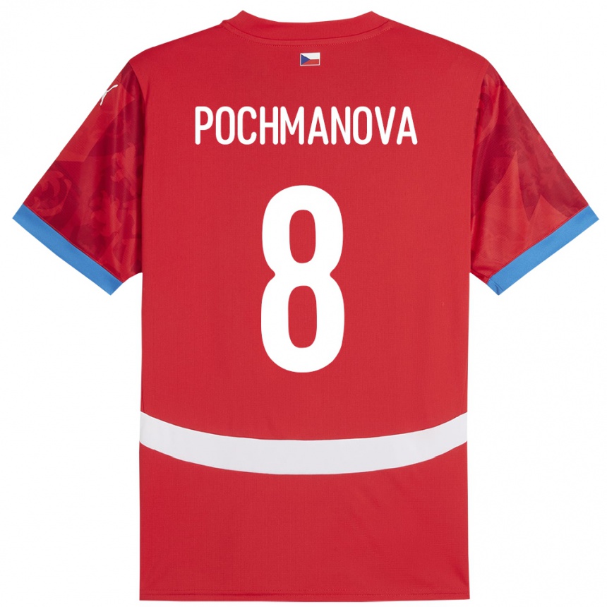 Kids Football Czech Republic Aneta Pochmanová #8 Red Home Jersey 24-26 T-Shirt Za