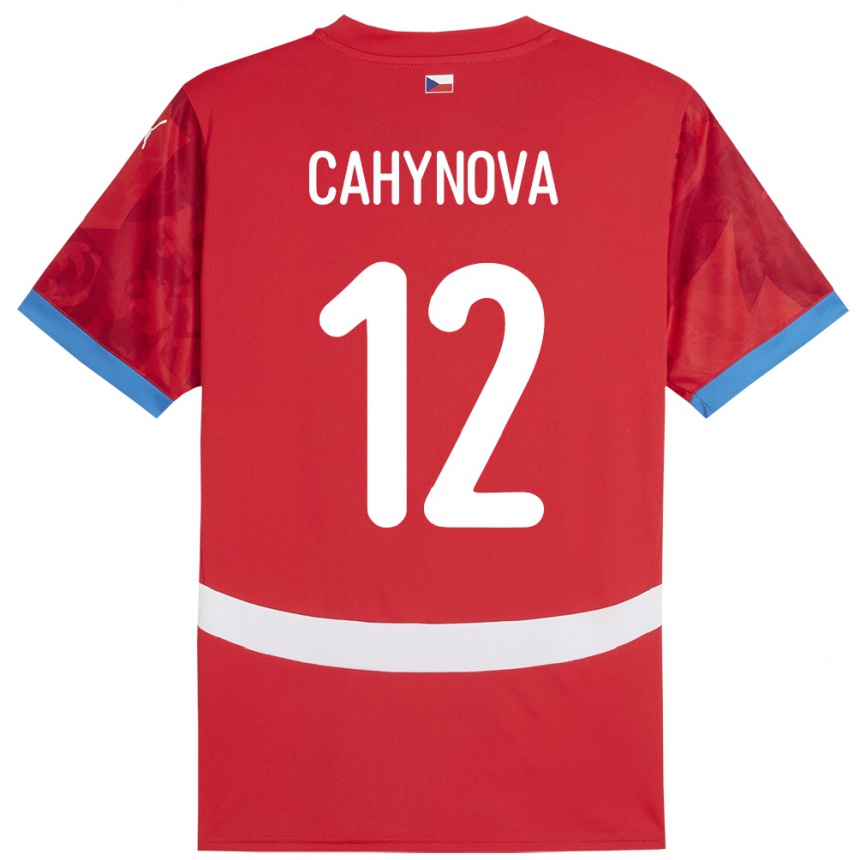 Kids Football Czech Republic Klára Cahynová #12 Red Home Jersey 24-26 T-Shirt Za