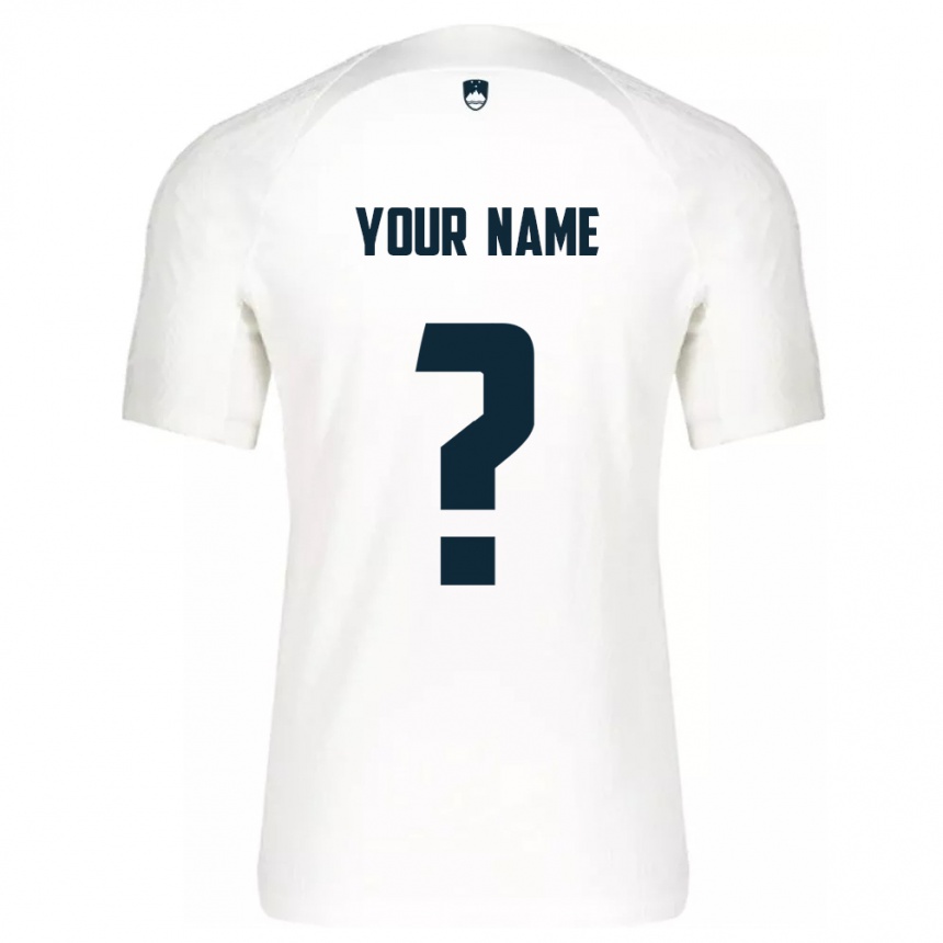 Kids Football Slovenia Your Name #0 White Home Jersey 24-26 T-Shirt Za