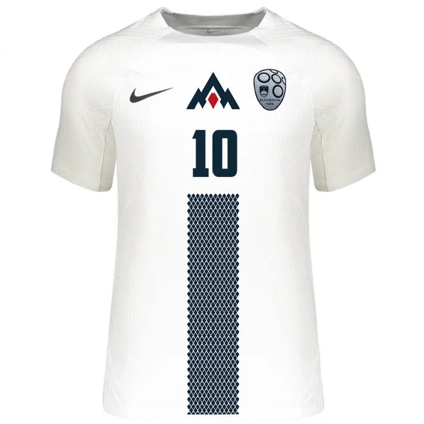 Kids Football Slovenia Nik Belovic #10 White Home Jersey 24-26 T-Shirt Za