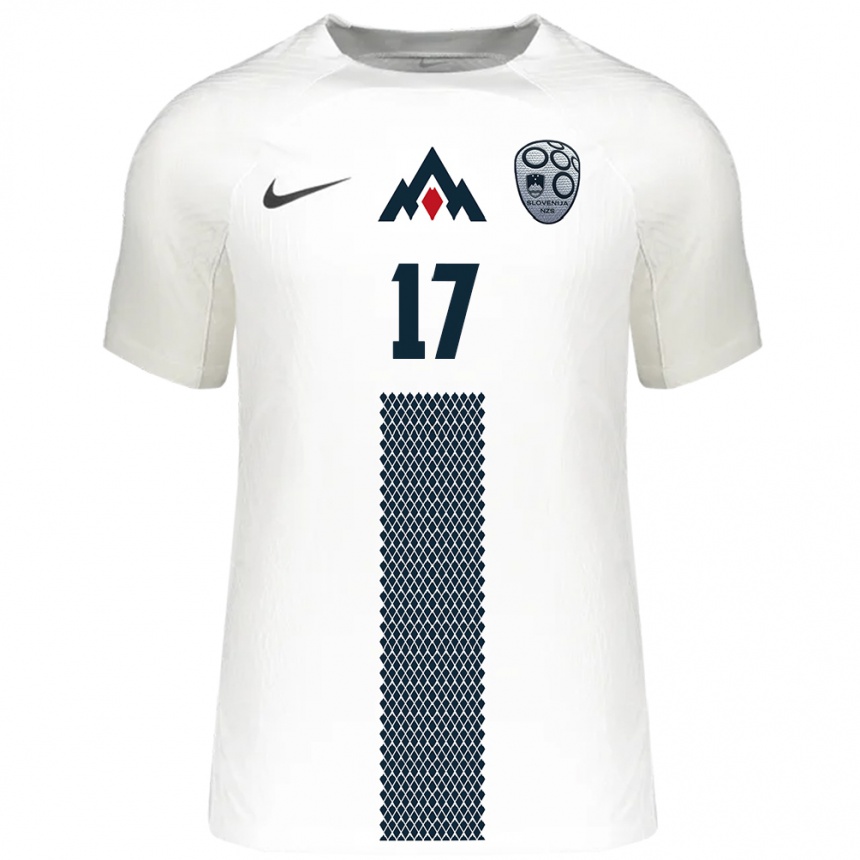 Kids Football Slovenia Jan Mlakar #17 White Home Jersey 24-26 T-Shirt Za