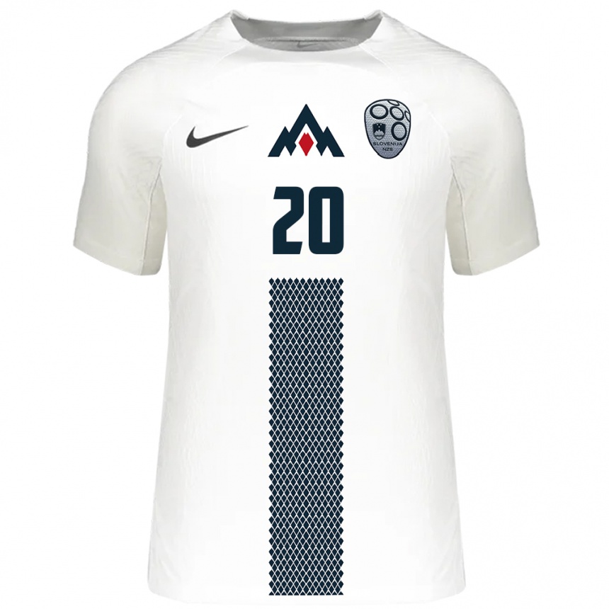 Kids Football Slovenia Petar Stojanović #20 White Home Jersey 24-26 T-Shirt Za