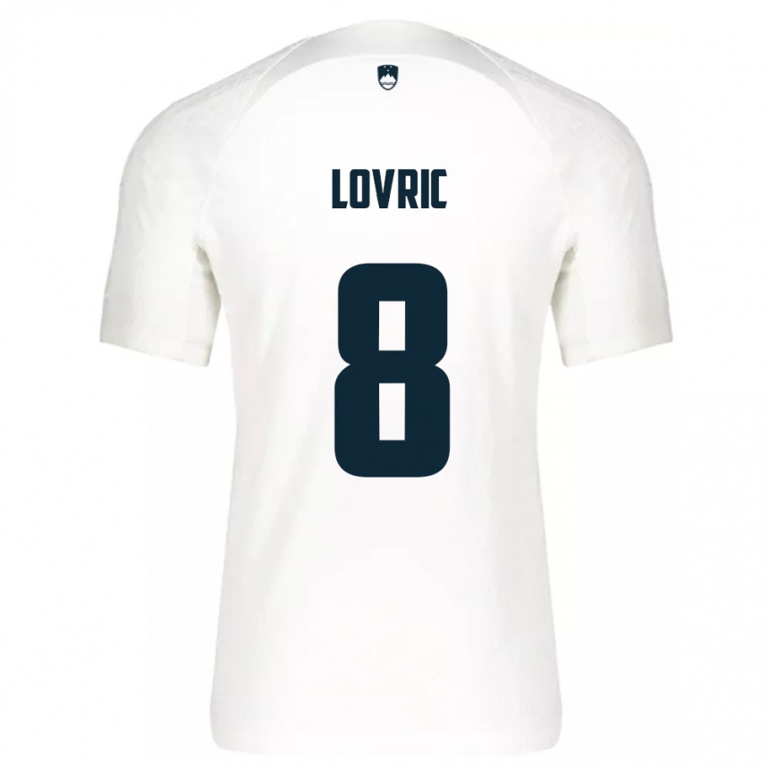 Kids Football Slovenia Sandi Lovric #8 White Home Jersey 24-26 T-Shirt Za