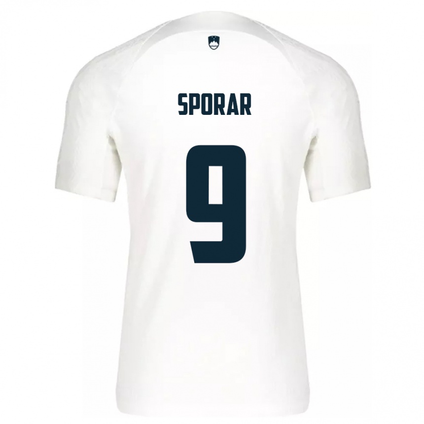 Kids Football Slovenia Andraz Sporar #9 White Home Jersey 24-26 T-Shirt Za