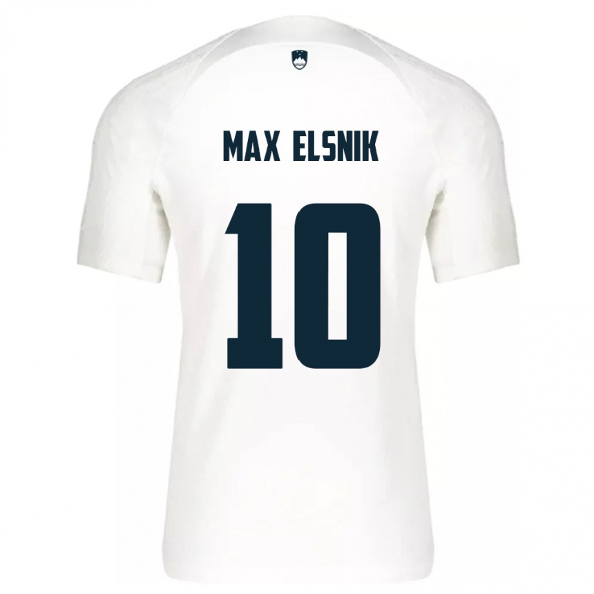 Kids Football Slovenia Timi Max Elsnik #10 White Home Jersey 24-26 T-Shirt Za