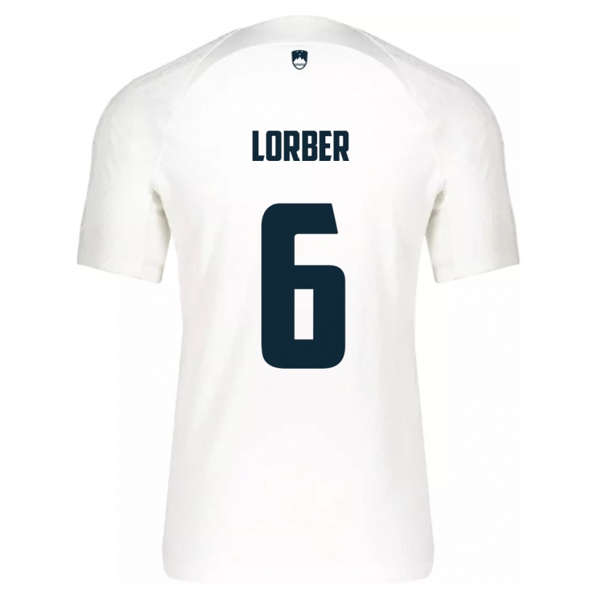 Kids Football Slovenia Marcel Lorber #6 White Home Jersey 24-26 T-Shirt Za