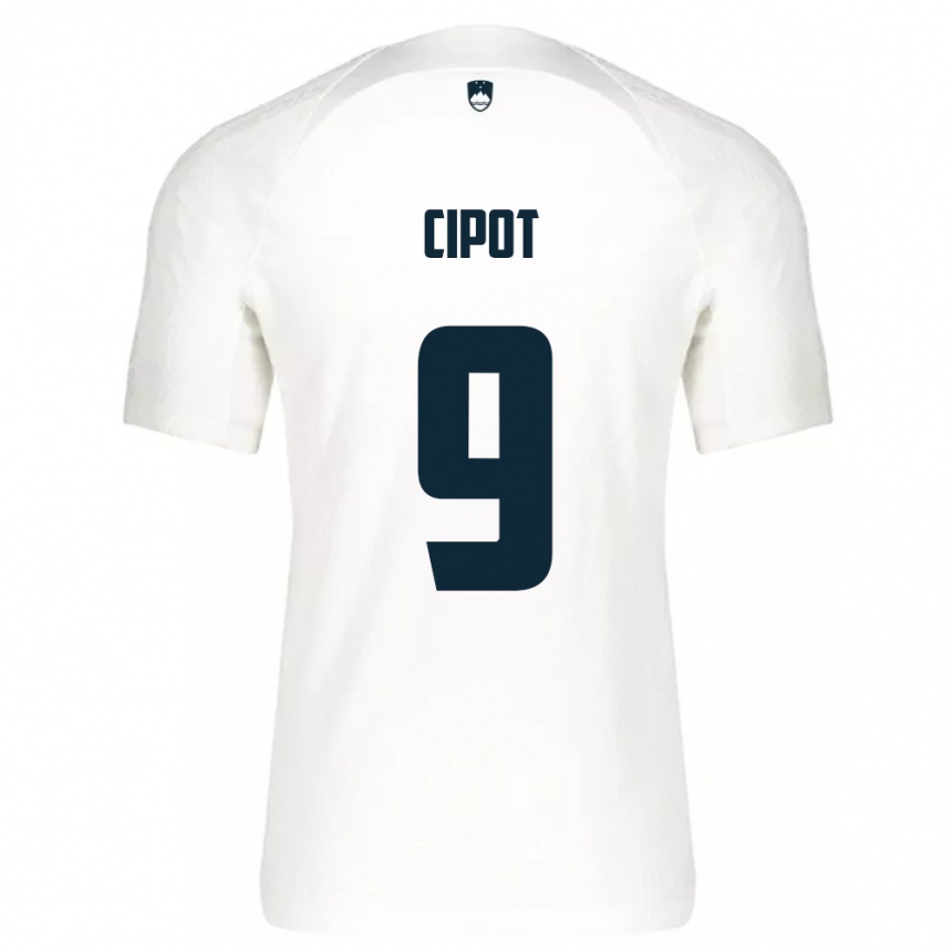 Kids Football Slovenia Tio Cipot #9 White Home Jersey 24-26 T-Shirt Za