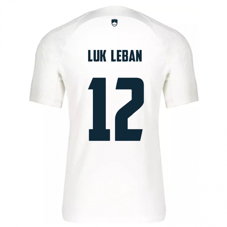 Kids Football Slovenia Zan Luk Leban #12 White Home Jersey 24-26 T-Shirt Za