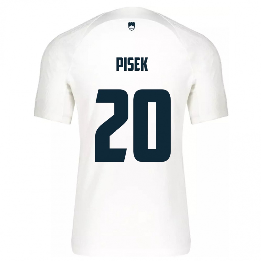 Kids Football Slovenia Jost Pisek #20 White Home Jersey 24-26 T-Shirt Za