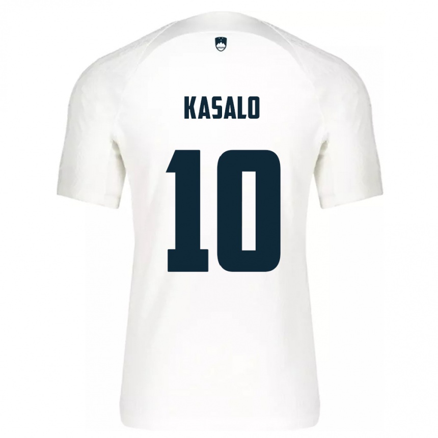 Kids Football Slovenia Niko Kasalo #10 White Home Jersey 24-26 T-Shirt Za