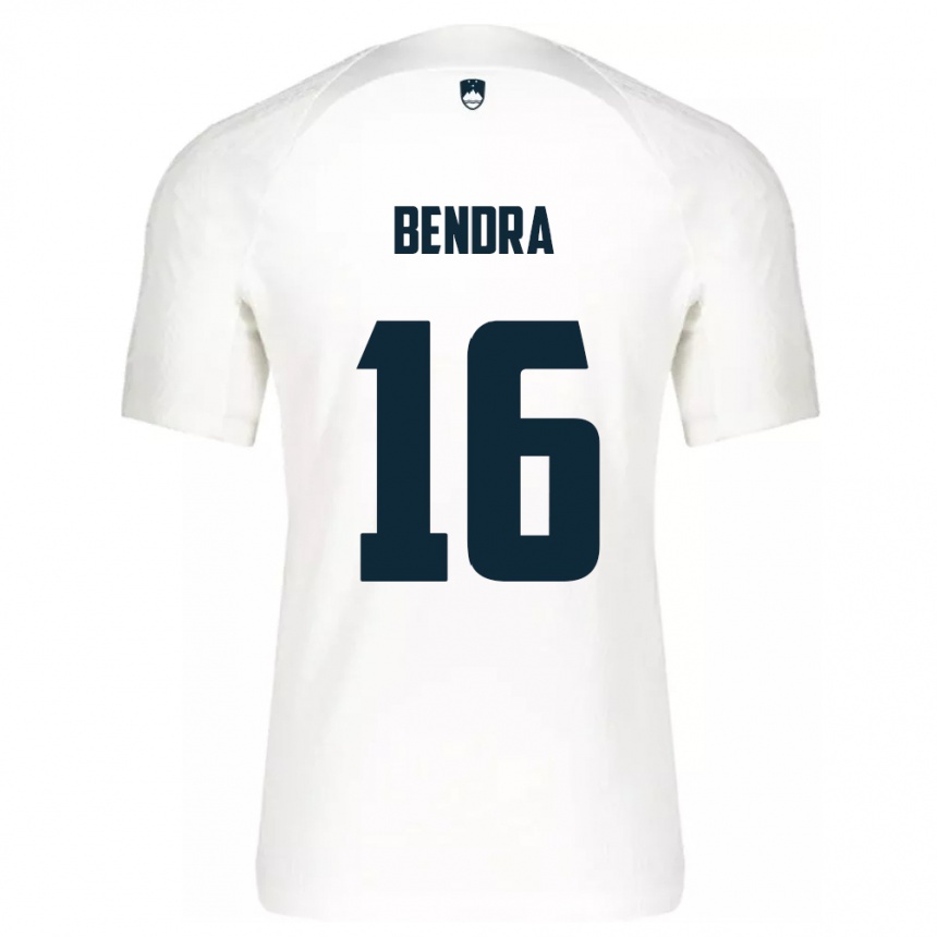 Kids Football Slovenia Kristjan Bendra #16 White Home Jersey 24-26 T-Shirt Za