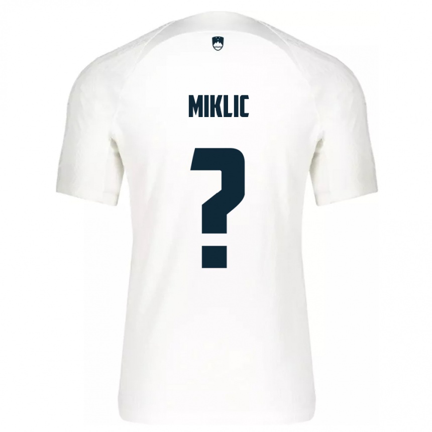 Kids Football Slovenia Andraz Miklic #0 White Home Jersey 24-26 T-Shirt Za