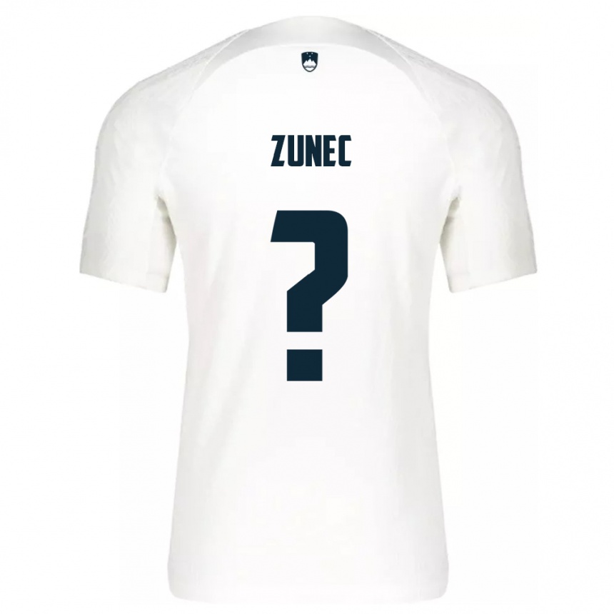 Kids Football Slovenia Bor Zunec #0 White Home Jersey 24-26 T-Shirt Za