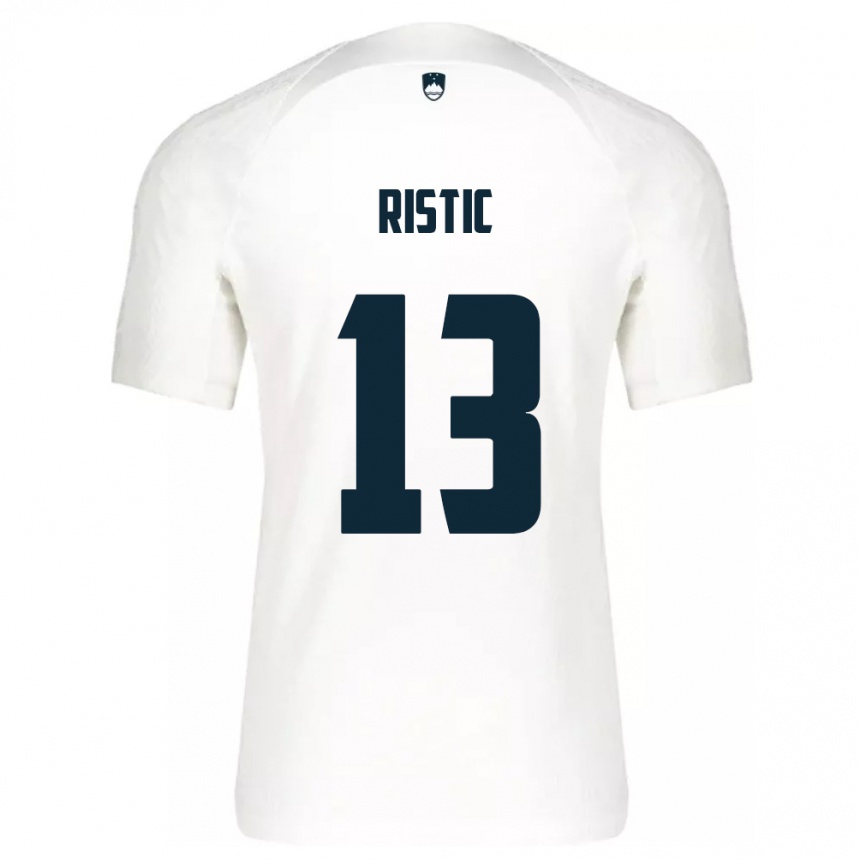 Kids Football Slovenia Aleks Ristic #13 White Home Jersey 24-26 T-Shirt Za