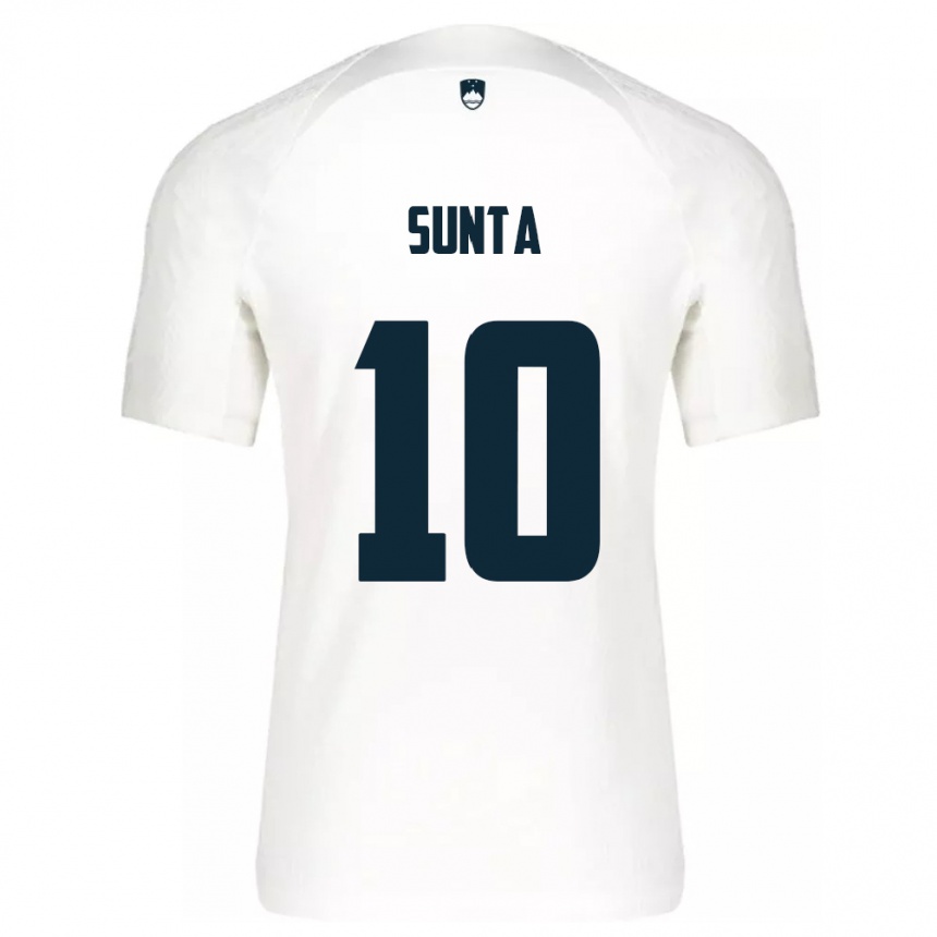 Kids Football Slovenia Sven Sunta #10 White Home Jersey 24-26 T-Shirt Za