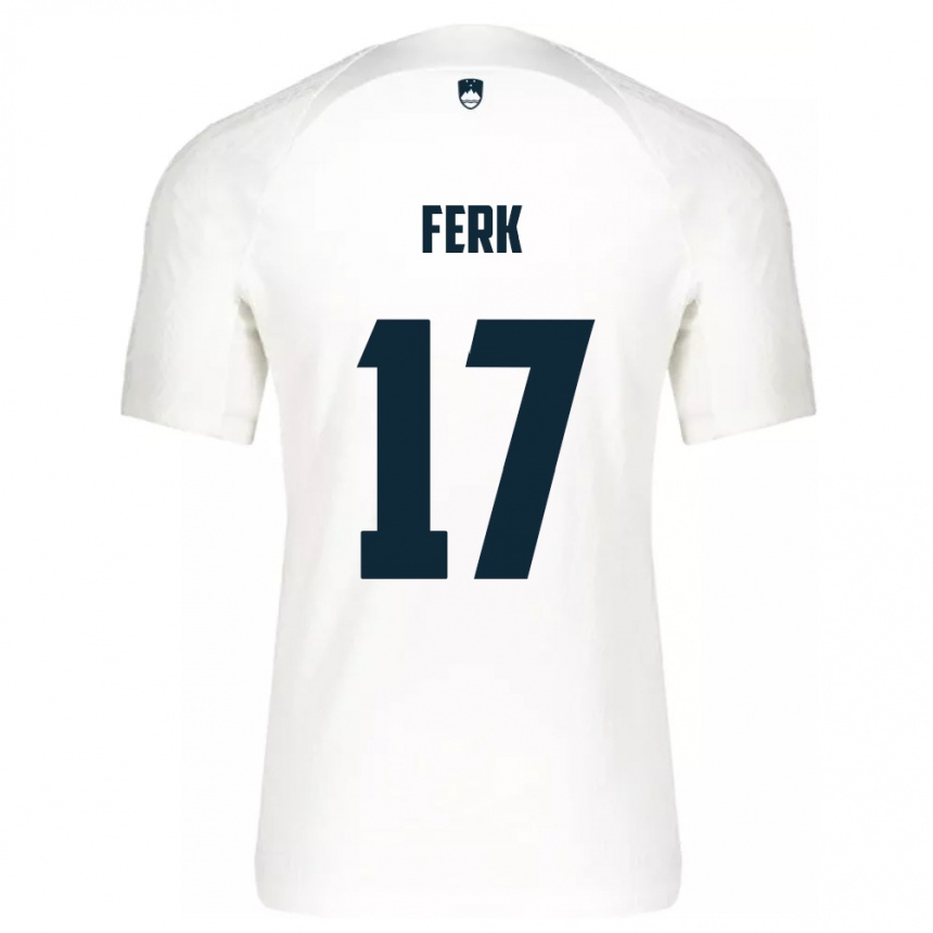 Kids Football Slovenia Matic Ferk #17 White Home Jersey 24-26 T-Shirt Za