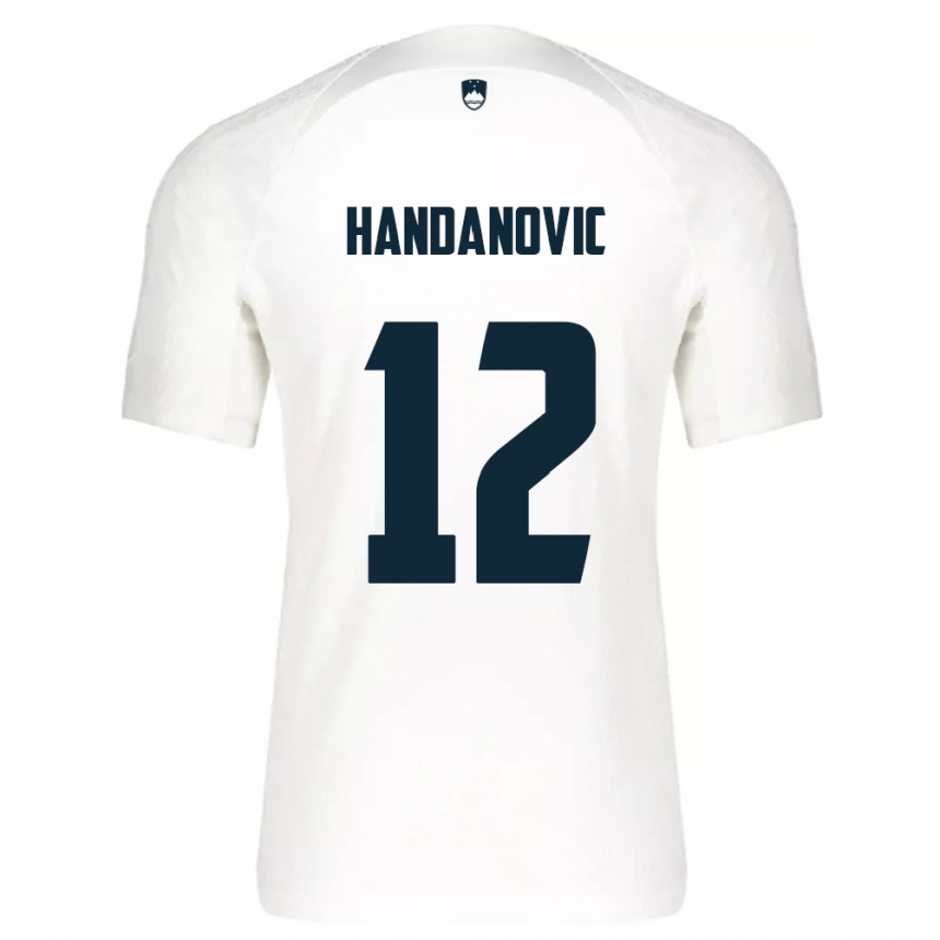 Kids Football Slovenia Tanej Handanovic #12 White Home Jersey 24-26 T-Shirt Za