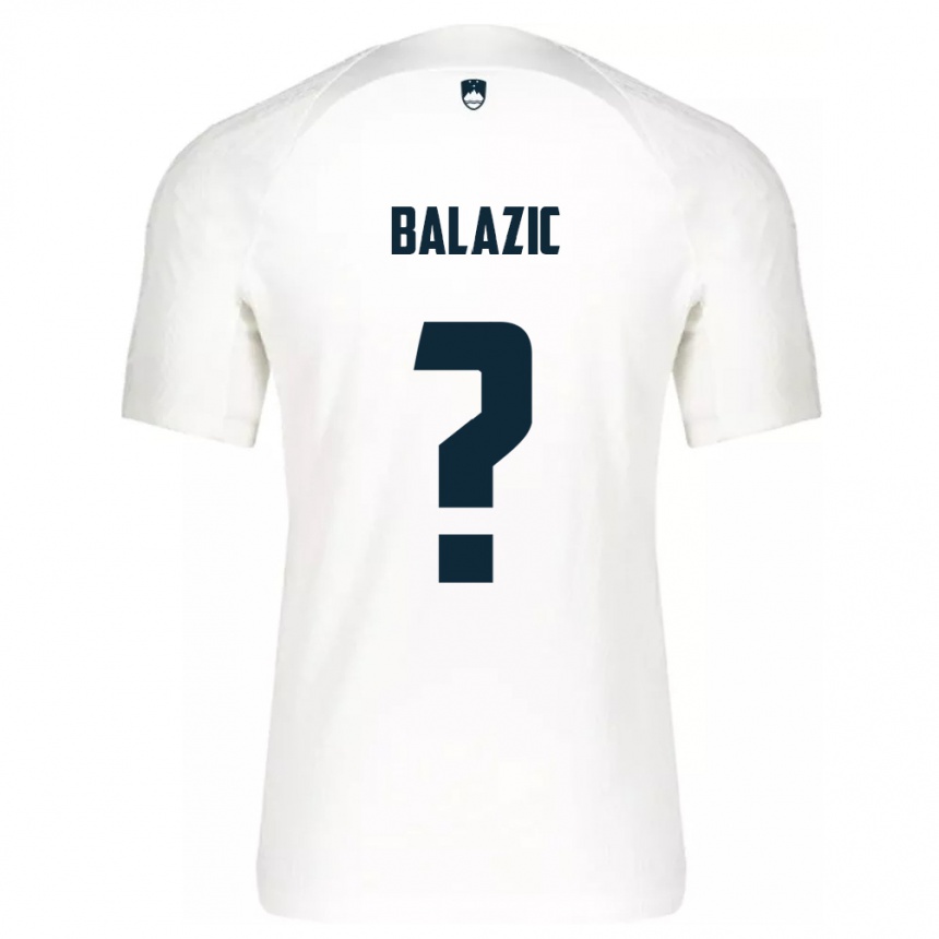 Kids Football Slovenia Jan Balazic #0 White Home Jersey 24-26 T-Shirt Za