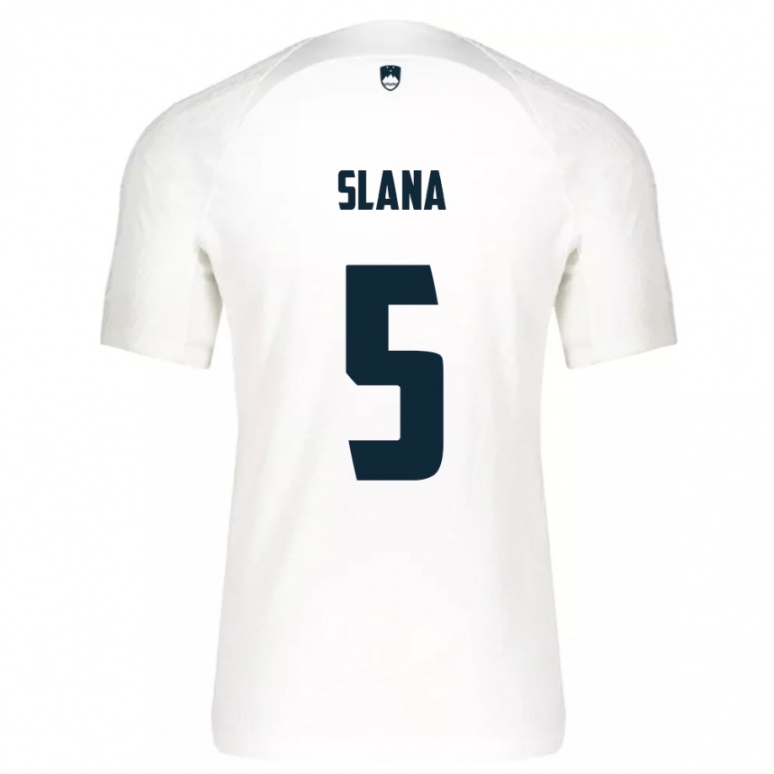 Kids Football Slovenia Filip Slana #5 White Home Jersey 24-26 T-Shirt Za