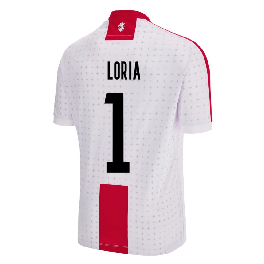 Kids Football Georgia Giorgi Loria #1 White Home Jersey 24-26 T-Shirt Za