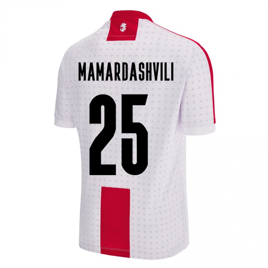 Kids Football Georgia Giorgi Mamardashvili #25 White Home Jersey 24-26 T-Shirt Za