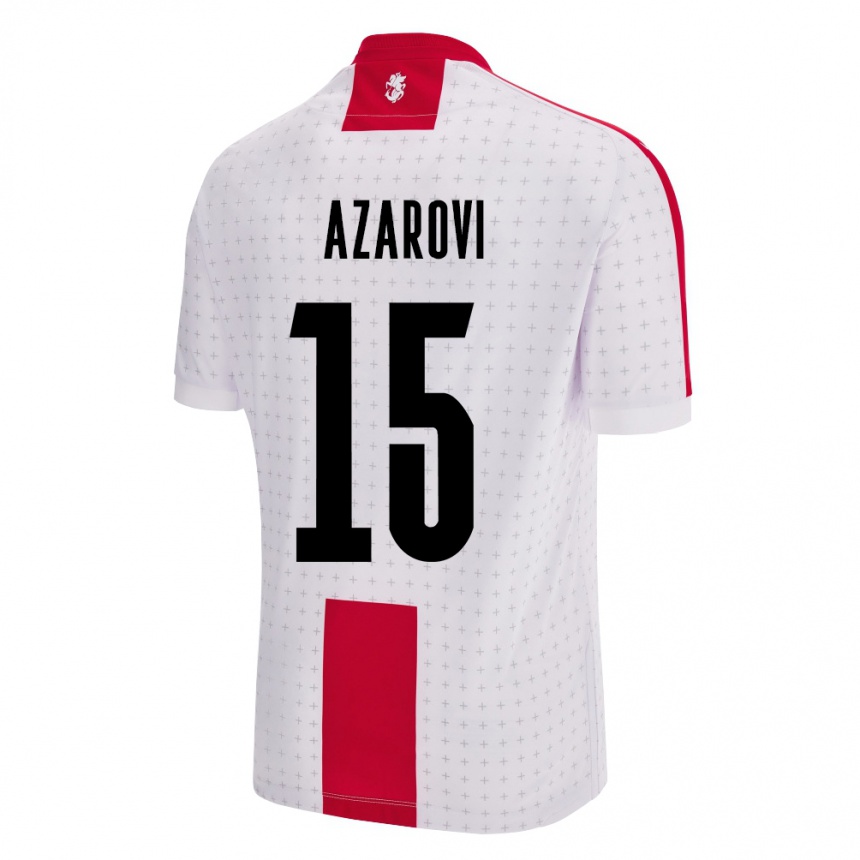 Kids Football Georgia Irakli Azarovi #15 White Home Jersey 24-26 T-Shirt Za