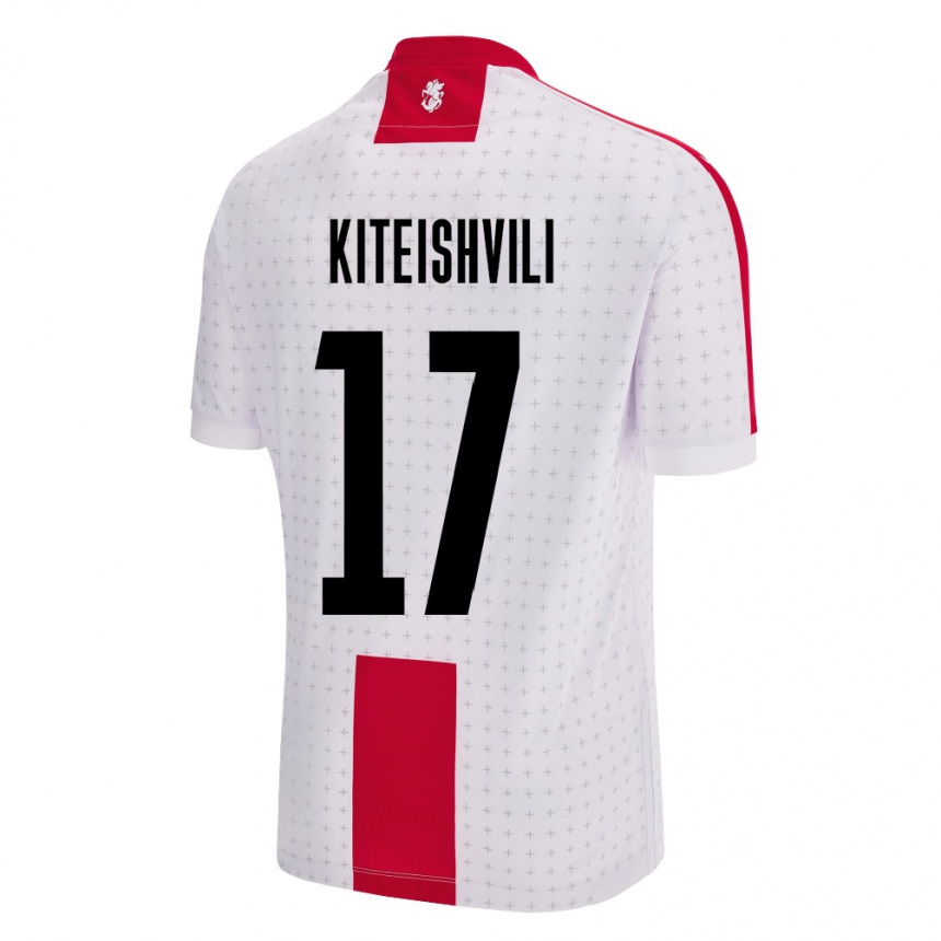 Kids Football Georgia Otar Kiteishvili #17 White Home Jersey 24-26 T-Shirt Za