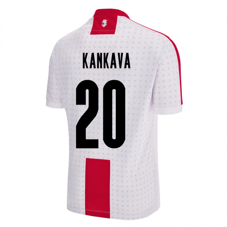 Kids Football Georgia Jaba Kankava #20 White Home Jersey 24-26 T-Shirt Za