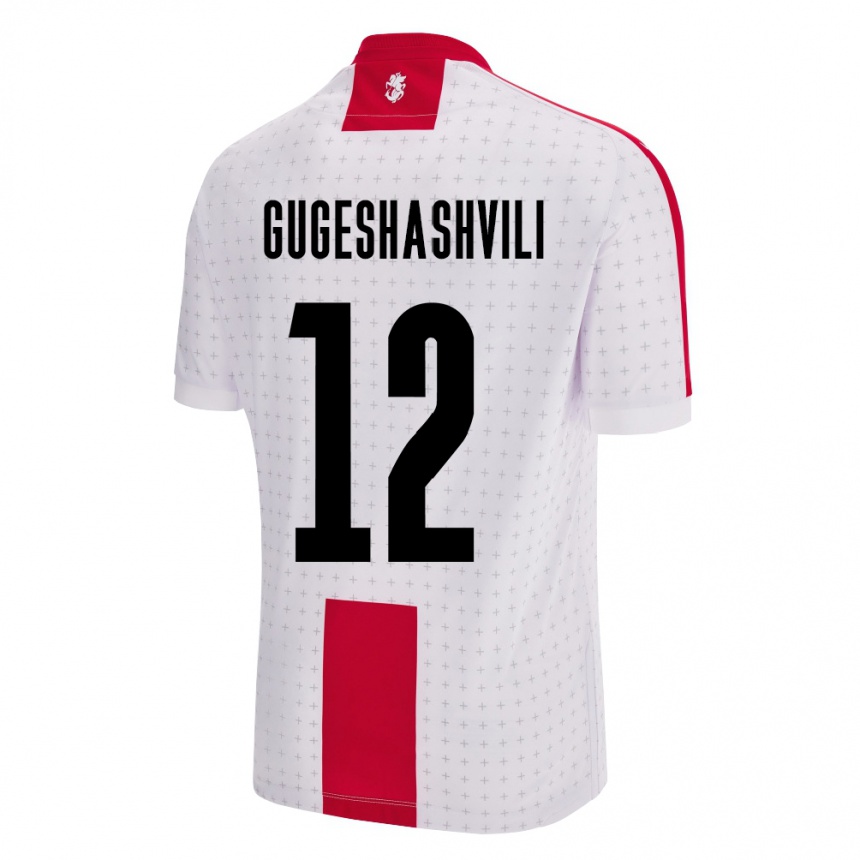 Kids Football Georgia Luka Gugeshashvili #12 White Home Jersey 24-26 T-Shirt Za