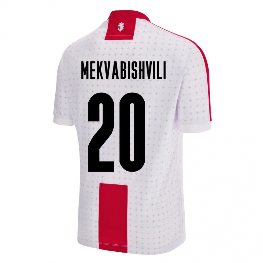 Kids Football Georgia Anzor Mekvabishvili #20 White Home Jersey 24-26 T-Shirt Za