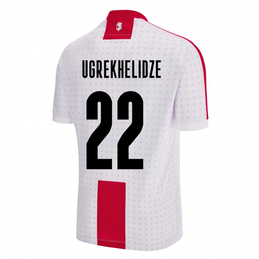 Kids Football Georgia Nikoloz Ugrekhelidze #22 White Home Jersey 24-26 T-Shirt Za