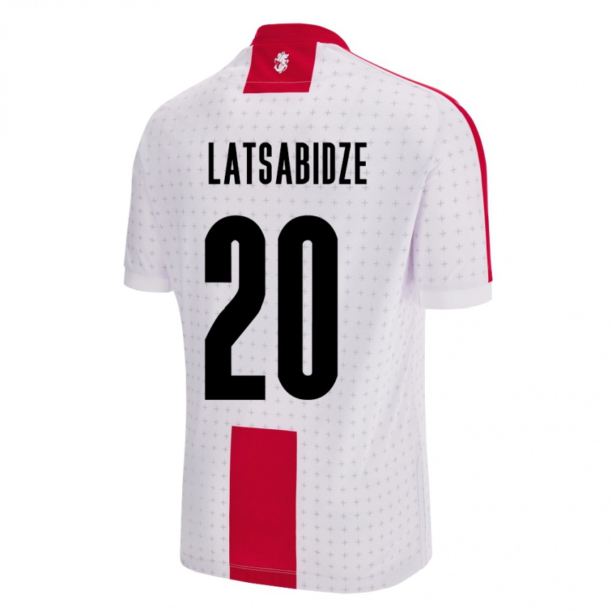 Kids Football Georgia Luka Latsabidze #20 White Home Jersey 24-26 T-Shirt Za