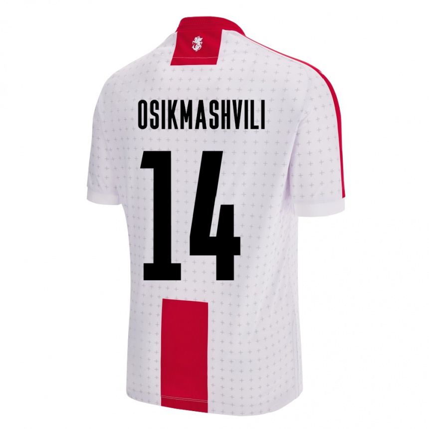 Kids Football Georgia Levan Osikmashvili #14 White Home Jersey 24-26 T-Shirt Za