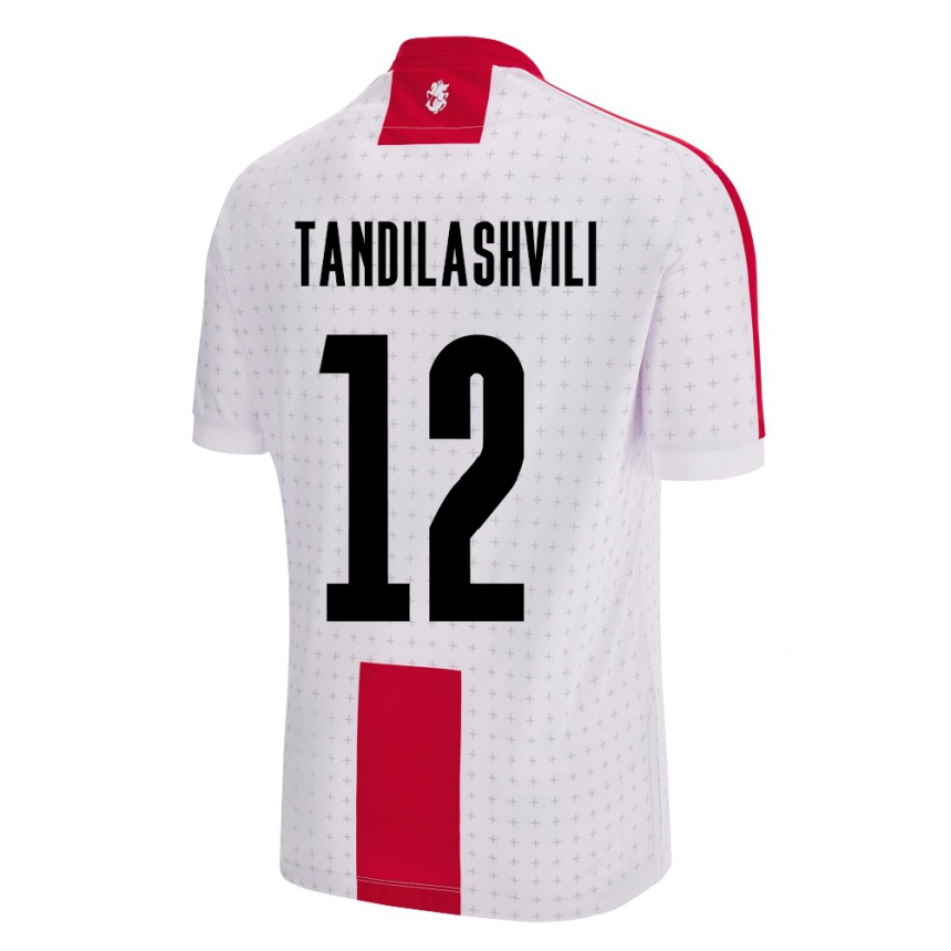 Kids Football Georgia Levan Tandilashvili #12 White Home Jersey 24-26 T-Shirt Za