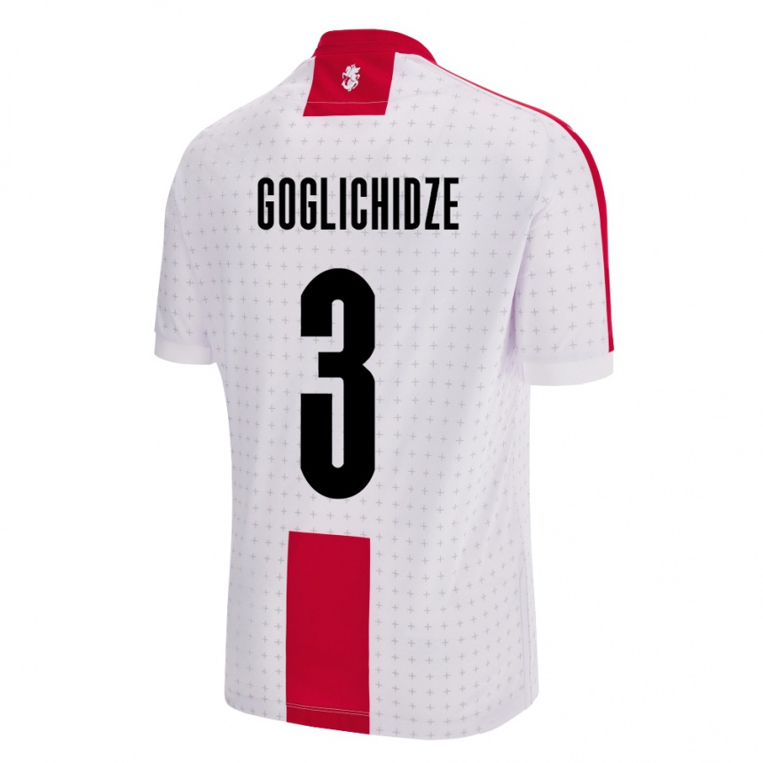 Kids Football Georgia Saba Goglichidze #3 White Home Jersey 24-26 T-Shirt Za