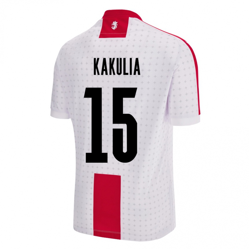 Kids Football Georgia Giorgi Kakulia #15 White Home Jersey 24-26 T-Shirt Za