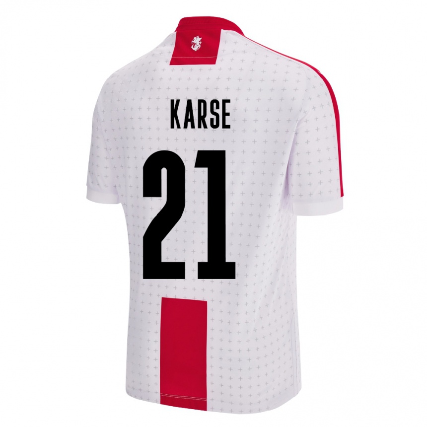 Kids Football Georgia Karse #21 White Home Jersey 24-26 T-Shirt Za