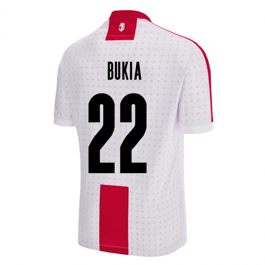 Kids Football Georgia Davit Bukia #22 White Home Jersey 24-26 T-Shirt Za