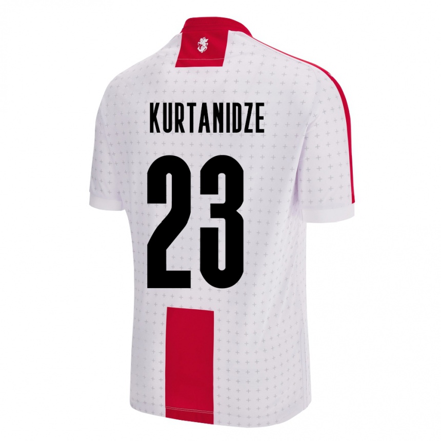 Kids Football Georgia Revaz Kurtanidze #23 White Home Jersey 24-26 T-Shirt Za