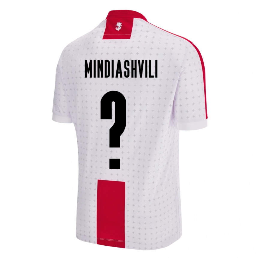 Kids Football Georgia Tornike Mindiashvili #0 White Home Jersey 24-26 T-Shirt Za