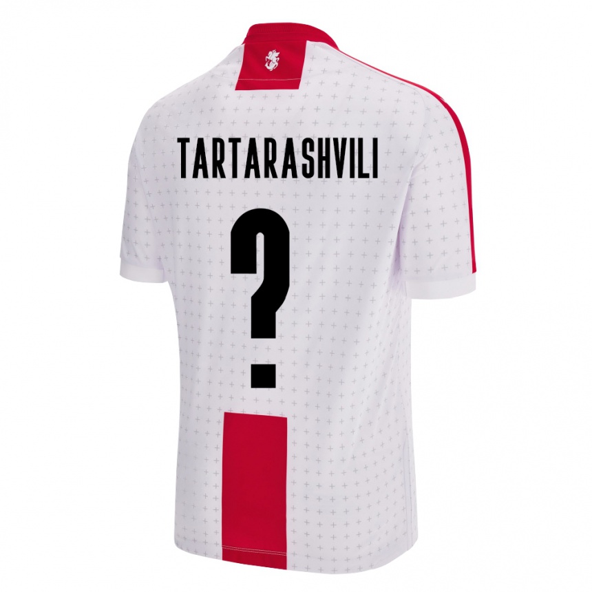 Kids Football Georgia Saba Tartarashvili #0 White Home Jersey 24-26 T-Shirt Za