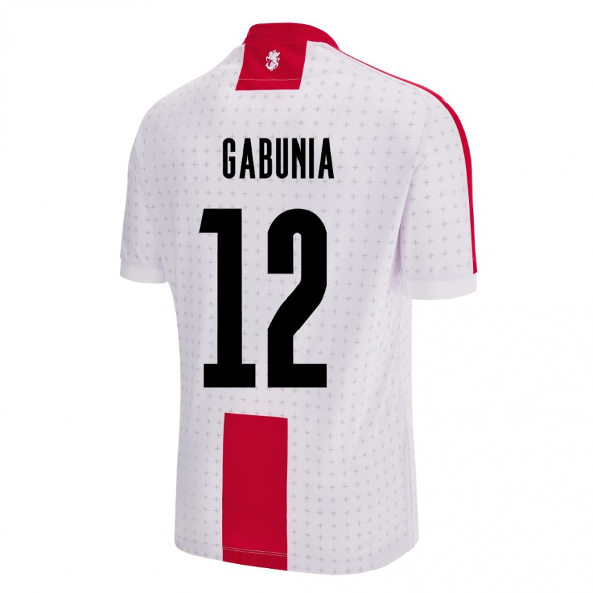 Kids Football Georgia Tatia Gabunia #12 White Home Jersey 24-26 T-Shirt Za