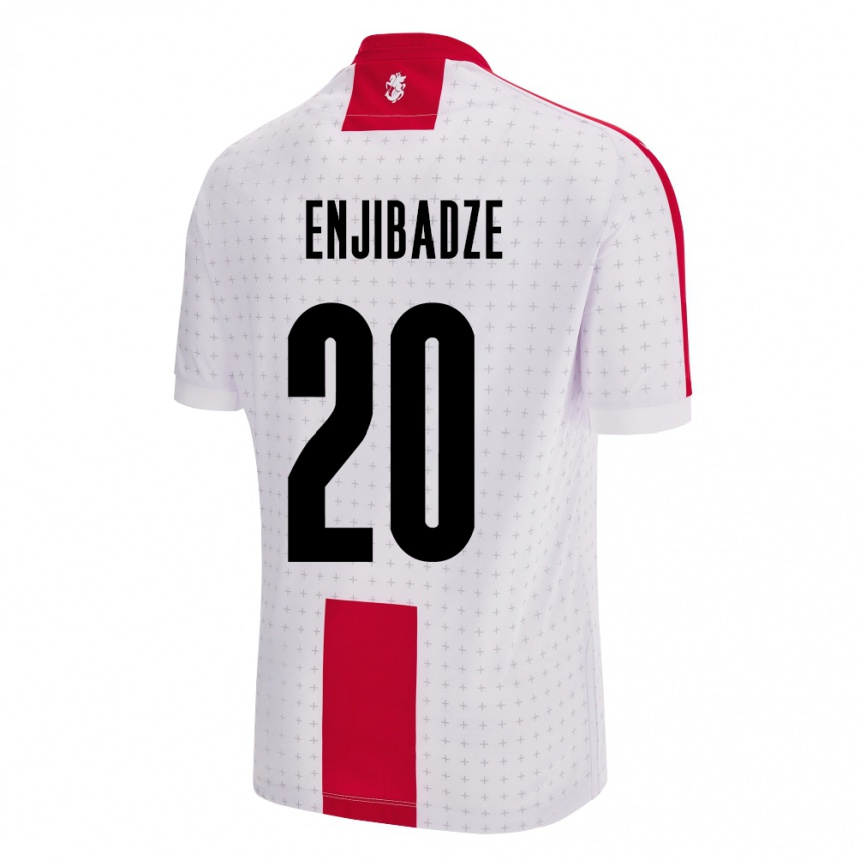 Kids Football Georgia Elene Enjibadze #20 White Home Jersey 24-26 T-Shirt Za